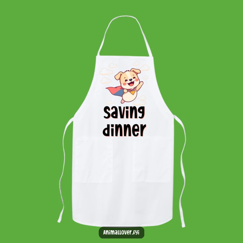 Funny Flying Dog Hero Apron: Cook Up Fun with This Hilarious and Protective Canine Chef Wear!