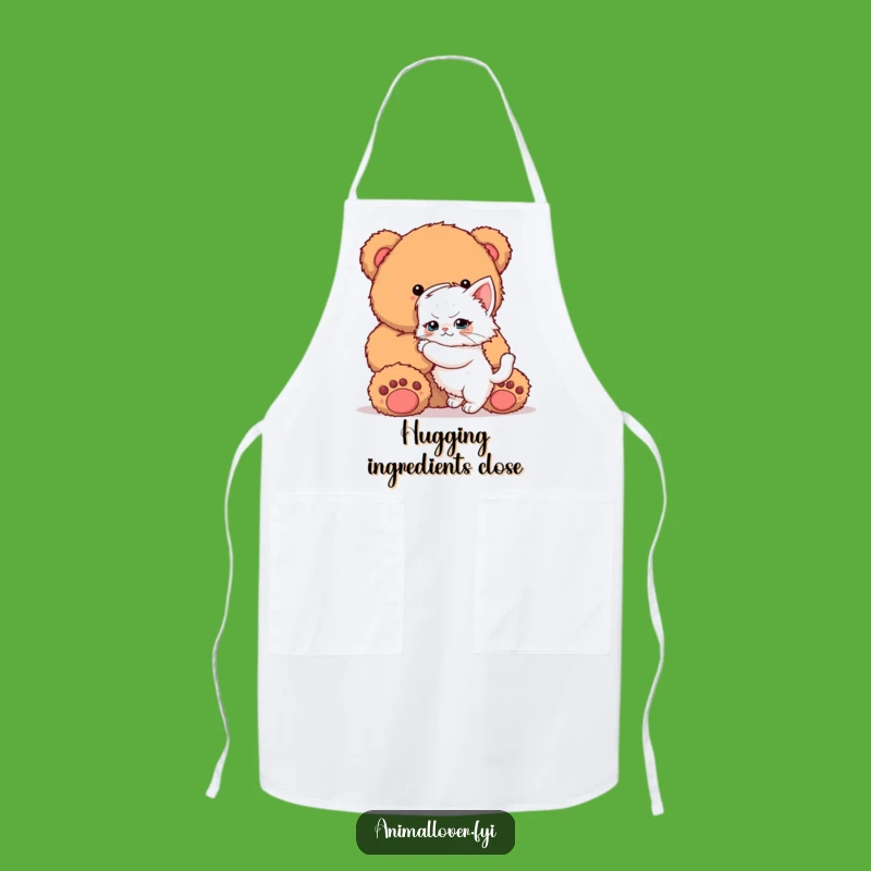 Funny Kitten Teddy Bear Apron: Kitchen Ambition for Cat Lovers - Great Cooking Gift