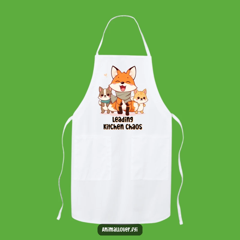 Kitchen Fun Funny Fox Parade Apron: Cook with Joy, Perfect Chef's Funny Gift!