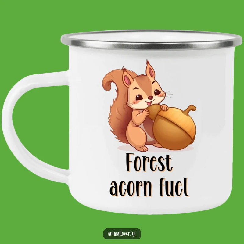Funny Squirrel Acorn Hoarding Camping Mug: Fuel Your Adventures
