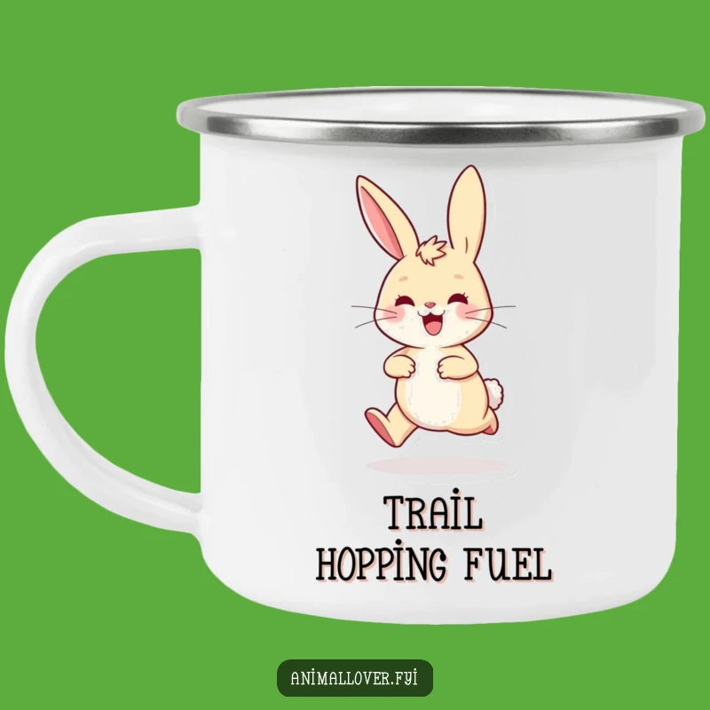 Funny Playful Rabbit Camping Mug, Your Hilarious Companion for Outdoor Fun