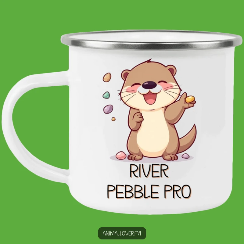 Funny Otter Camping Mug - Playful Juggles by the Campfire Gift