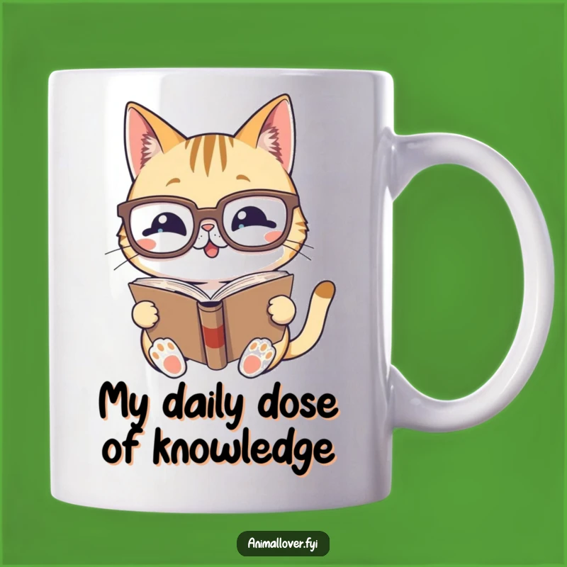 Funny Cat Reading Book Mug - Hilarious Gift for Bookworms and Cat Lovers
