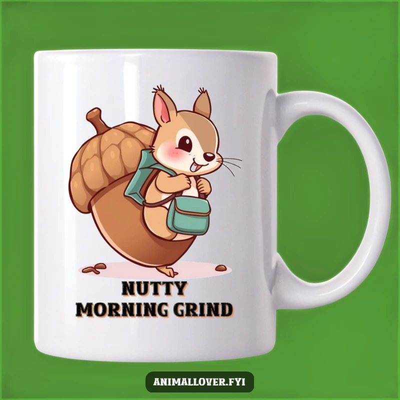 Funny Cheeky Squirrel Mug: Backpack Adventurer, Nutty Funny Gift for Hikers!