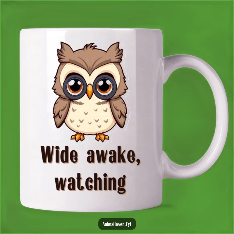 Funny Curious Owl Mug: Hilarious Gift for Bird Watchers and the Inquisitive