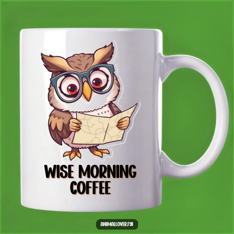 Funny Owl Spectacles Mug: Curious Scholar Gift, Wise & Funny