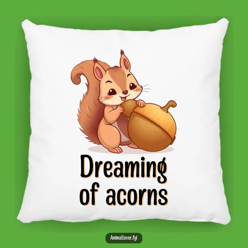 Funny Squirrel Acorn Hoarding Pillow: Cozy Comfort and Preparedness