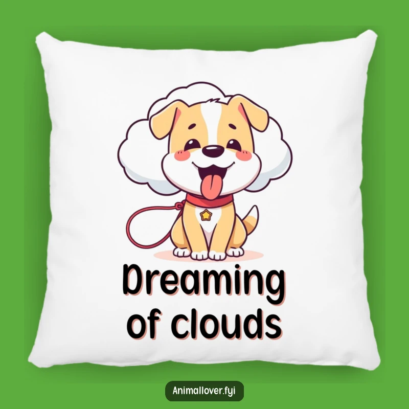 Funny Dog Cloud Leash Pillow: Cozy Dream Accent - Hilarious Home Decor Gift