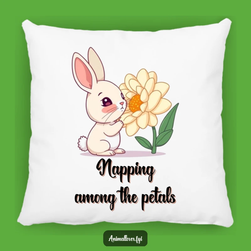Funny Curious Rabbit Flower Pillow: Cozy Comfort Meets Enchanting Nature for Your Home