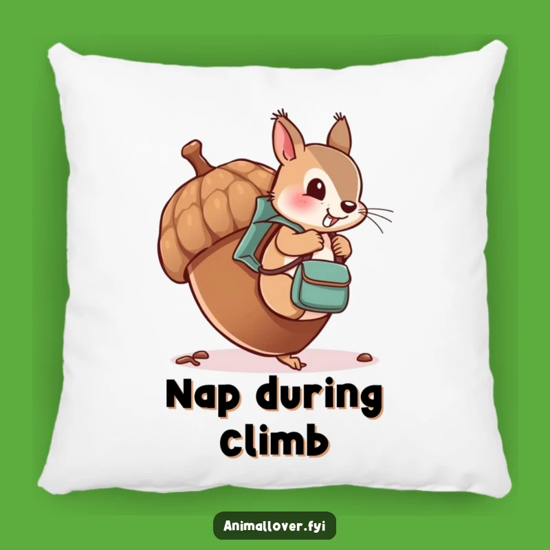 Funny Cheeky Squirrel Pillow: Soft Backpack Adventurer, Cozy Nutty Funny Gift!
