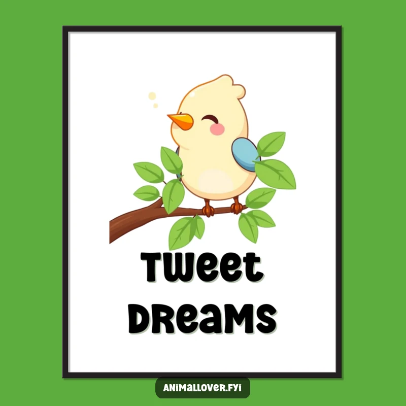 Funny Bird Chirping Poster: Wall Art, The Best Funny Gift for Nature Lovers!