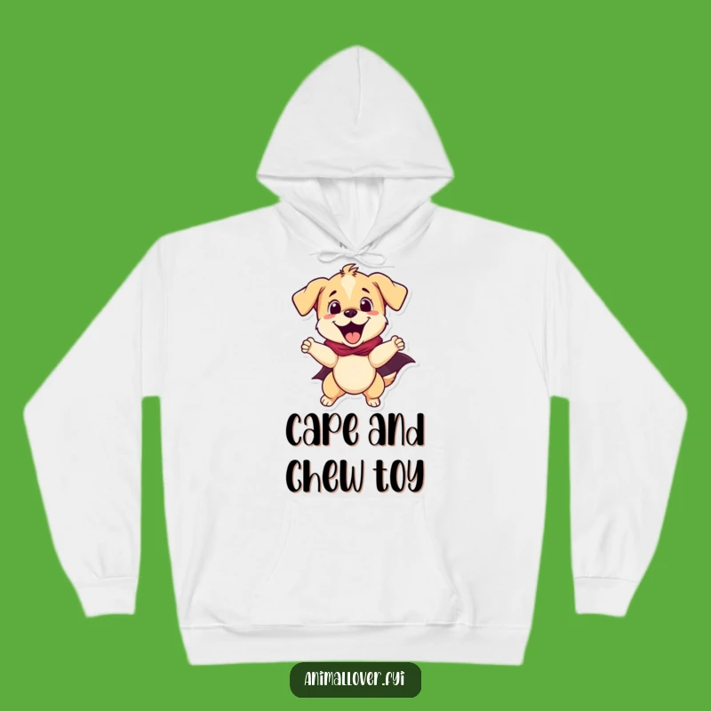 Funny Puppy Superhero Hoodie - Cozy Caped Crusader Gift!
