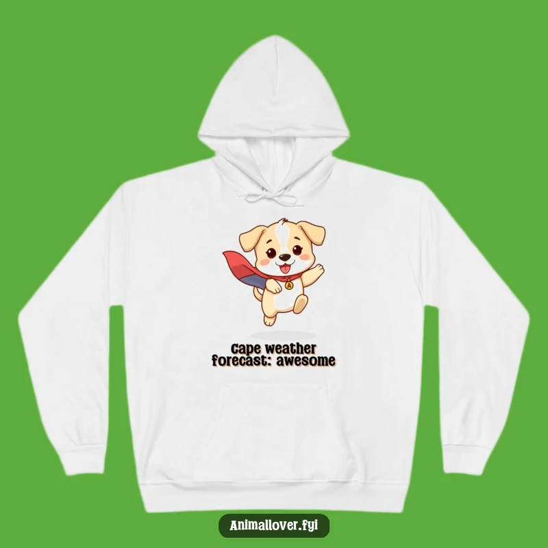 Funny Brave Puppy Cape Hoodie: Stay Cozy and Heroic with This Hilarious Pullover