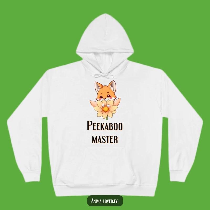 Cozy Fox Flower Hoodie: Stay Warm with Peek-a-Boo Charm