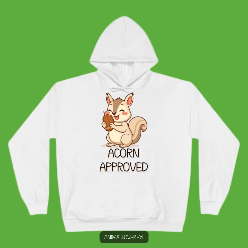 Cozy Funny Squirrel Hoodie: Cheerful Nut Holder - Comfy Thumbs Up Gift