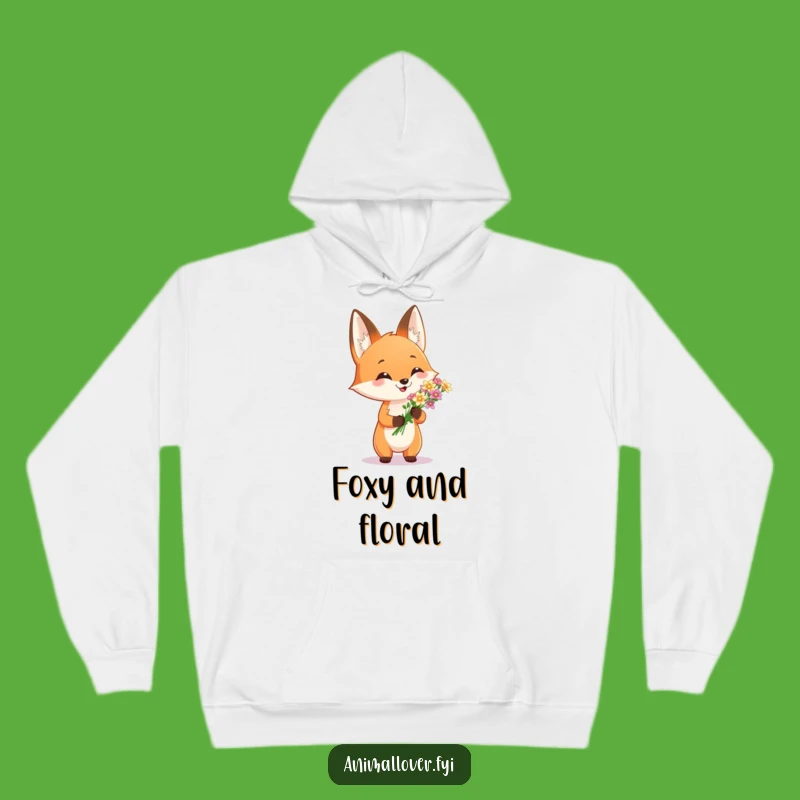 Cozy Funny Fox Flower Bouquet Hoodie: Wrap Yourself in Nature's Joy