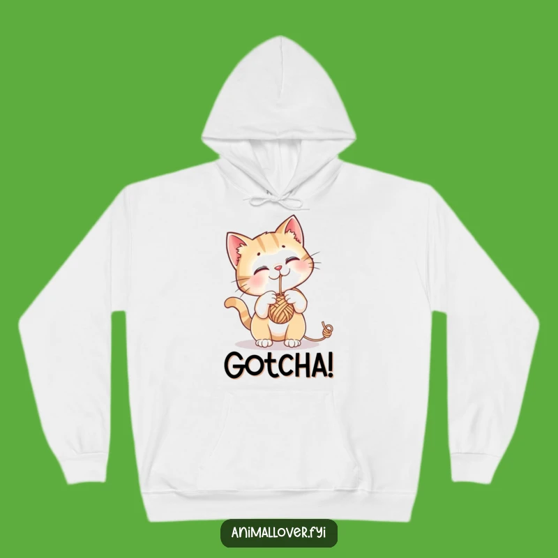 Funny Cat Yarn Ball Hoodie: Stay Cozy and Comfy with This Adorable Feline Friend!