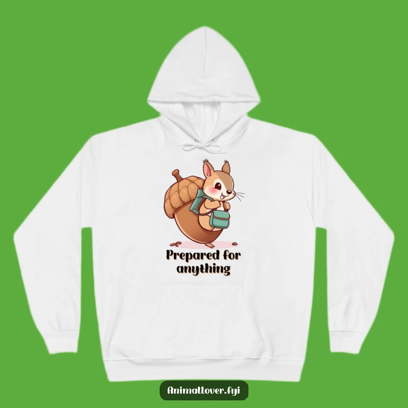 Funny Cheeky Squirrel Hoodie: Cozy Adventurer Backpack, Warm Nutty Funny Gift!