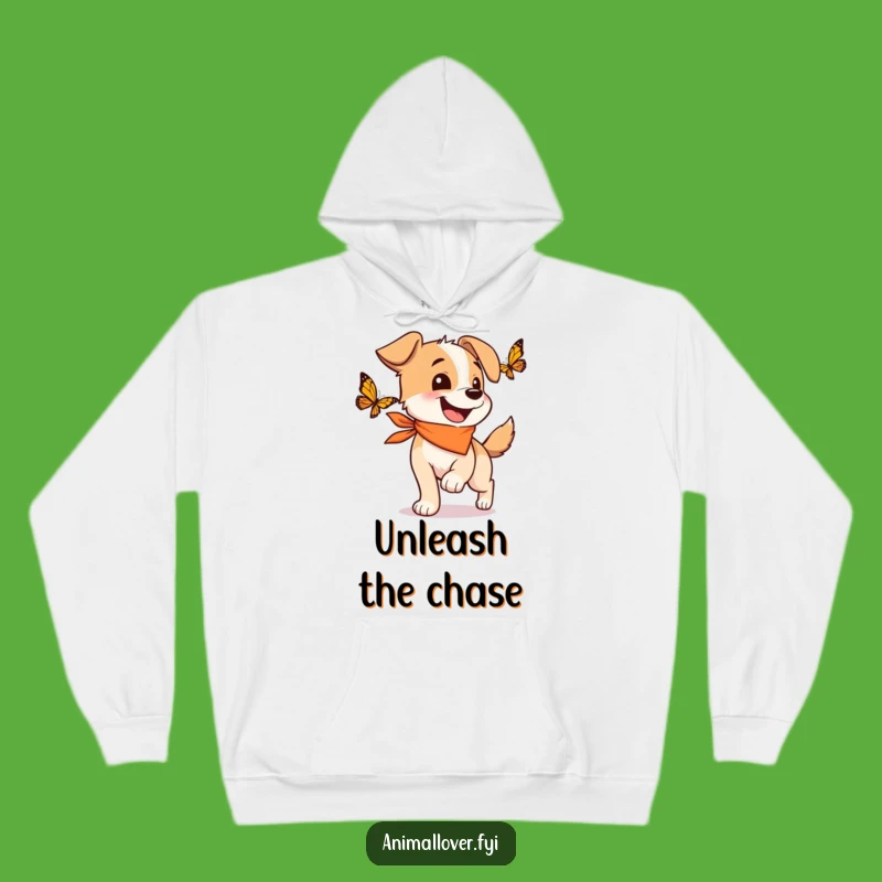 Funny Happy Dog Hoodie: Cozy Bandana Pup, Warm & Playful Funny Gift!