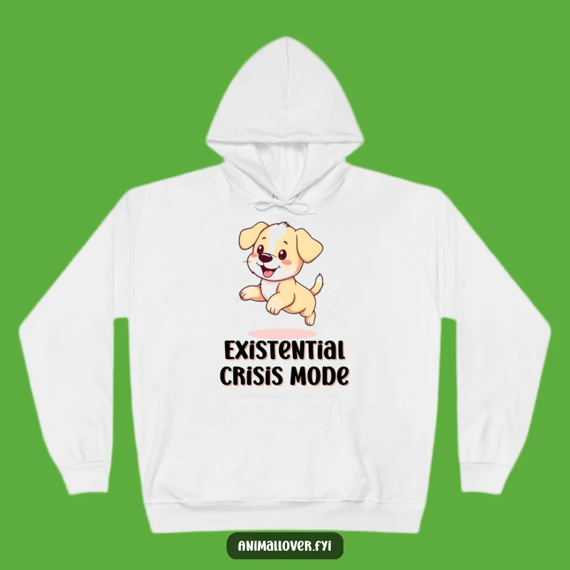 Funny Puppy Cozy Hoodie: Warm Up with Hilarious Dog Chasing Tail Vibes