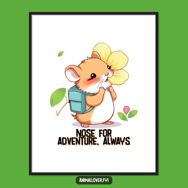 Free Printable Hamster Wall Art: Curious Explorer Funny Downloadable Art