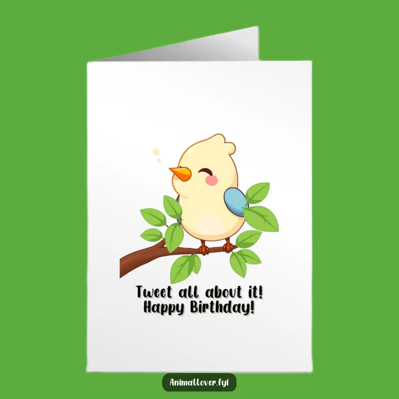 Sweet Free Printable Birthday Card: Chirpy Bird Song, Downloadable Gift for Joy