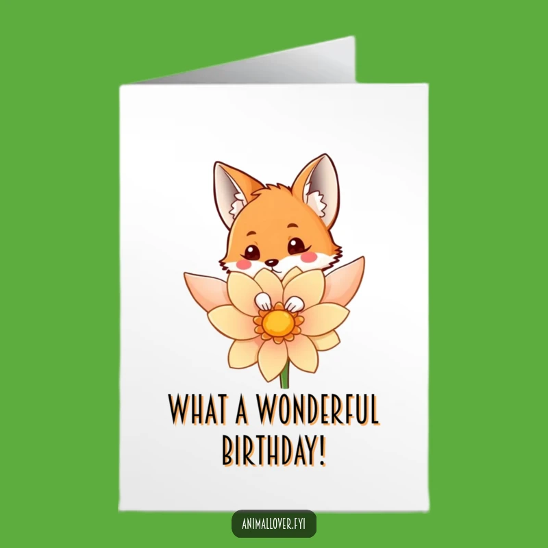 Free Printable Birthday Card: Curious Fox Peek - Hilarious Downloadable Gift!