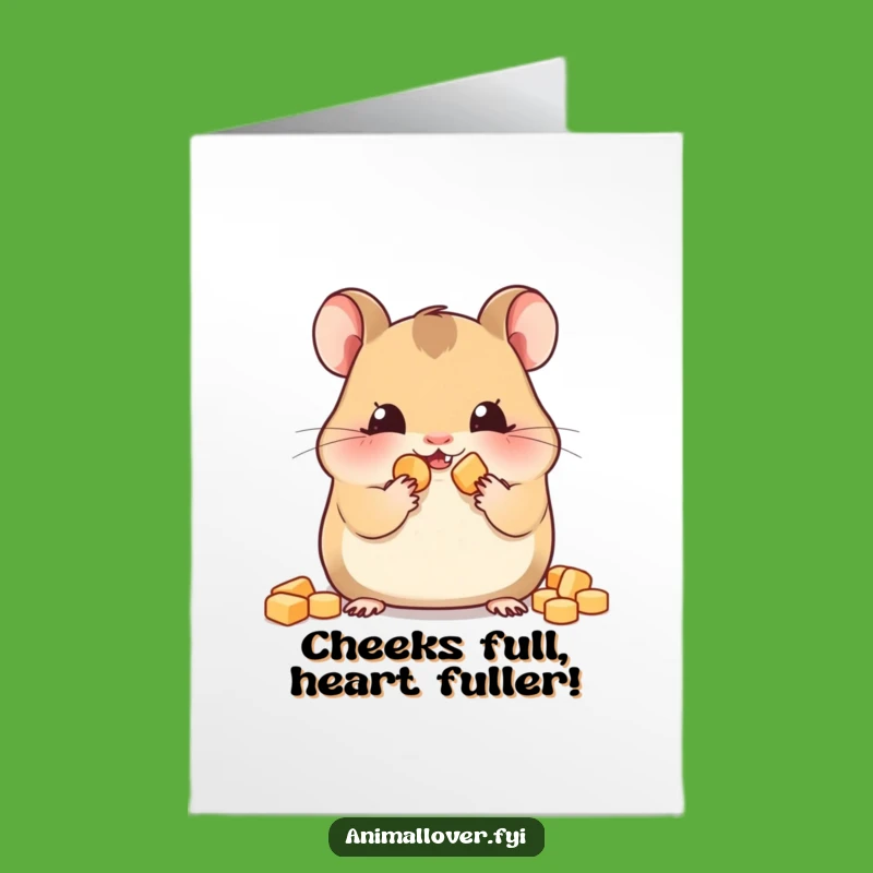 Free Printable Congrats Card: Hamster Snacks, Funny Pet Lover Printable