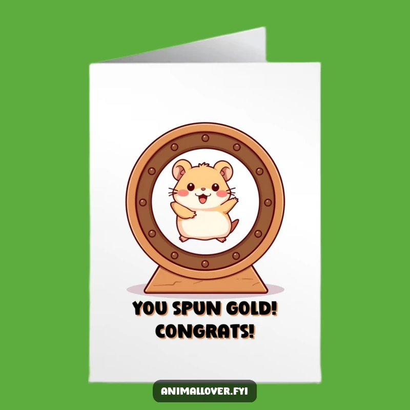 Hilarious Free Printable Congrats Card: Hamster Wheel Achievement, Downloadable Gift