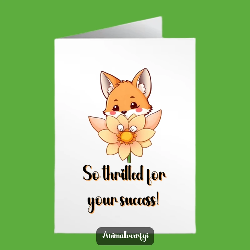 Free Printable Congrats Card: Curious Fox Surprise - Humorous Downloadable Gift!