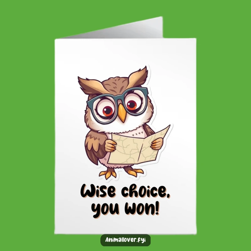 Free Printable Congrats Card: Owl Finds the Way, Smart Downloadable Celebration