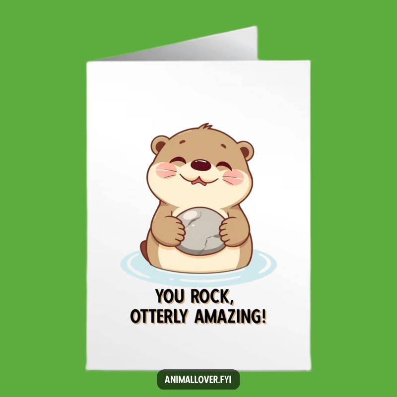 Free Printable Congratulations Card: Otter's Achievement, a funny downloadable gift for celebrating success!