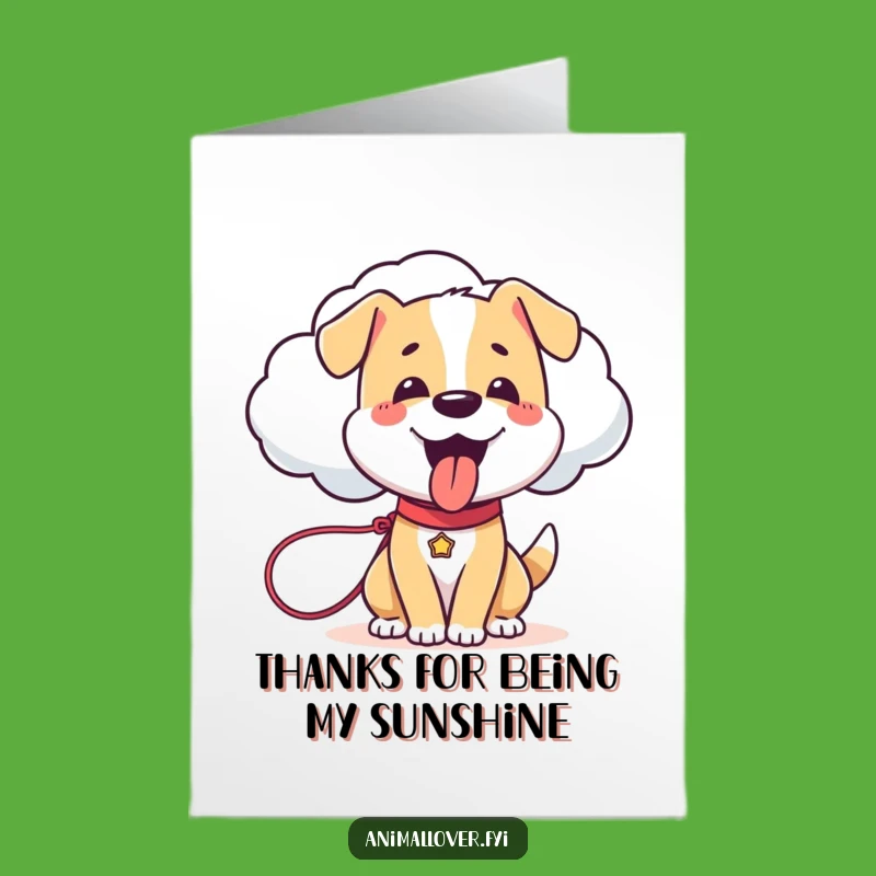 Free Printable Dog Thank You Card: Cloud Walk Funny
