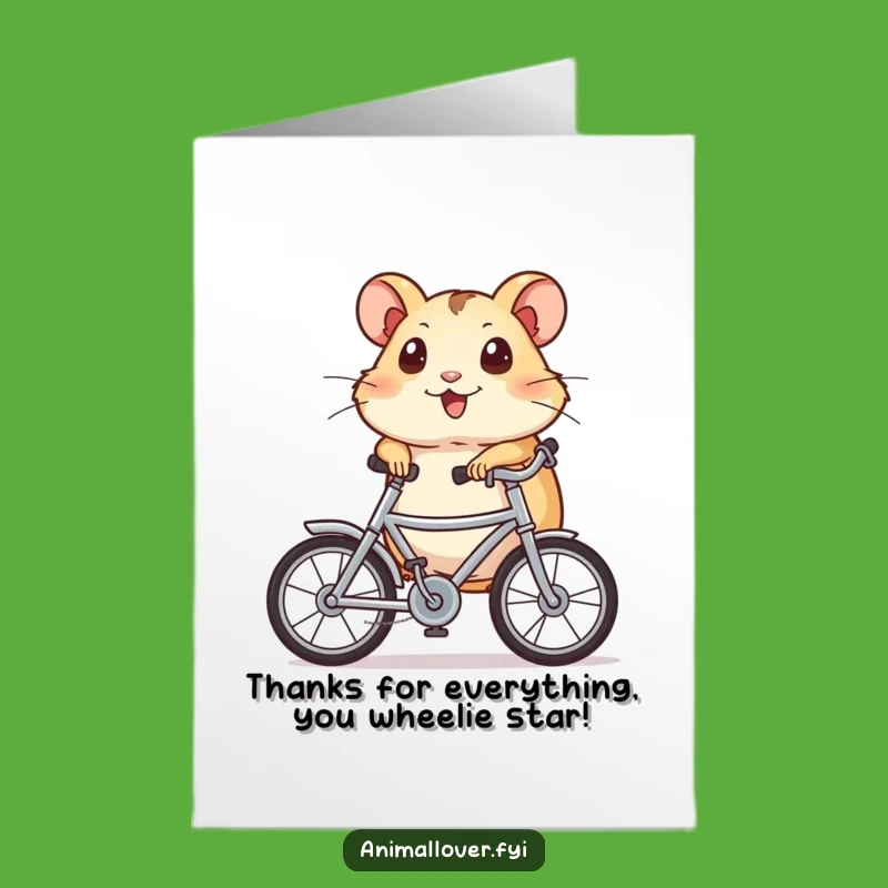 Free Printable Thank You Card: Hamster Express, a funny downloadable gift to show your appreciation!