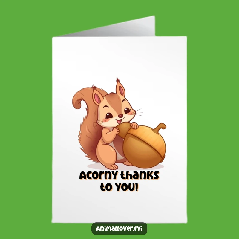 Free Printable Thank You Card: Squirrel's Acorn Thanks, DIY Gift