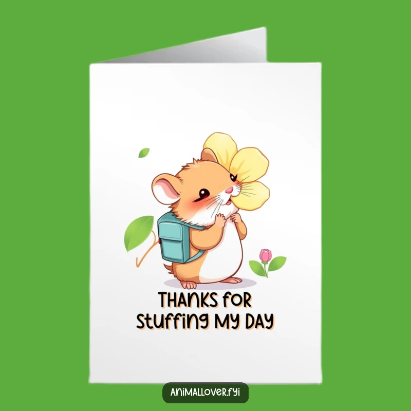 Free Printable Hamster Thank You Card: Explorer Gift Funny