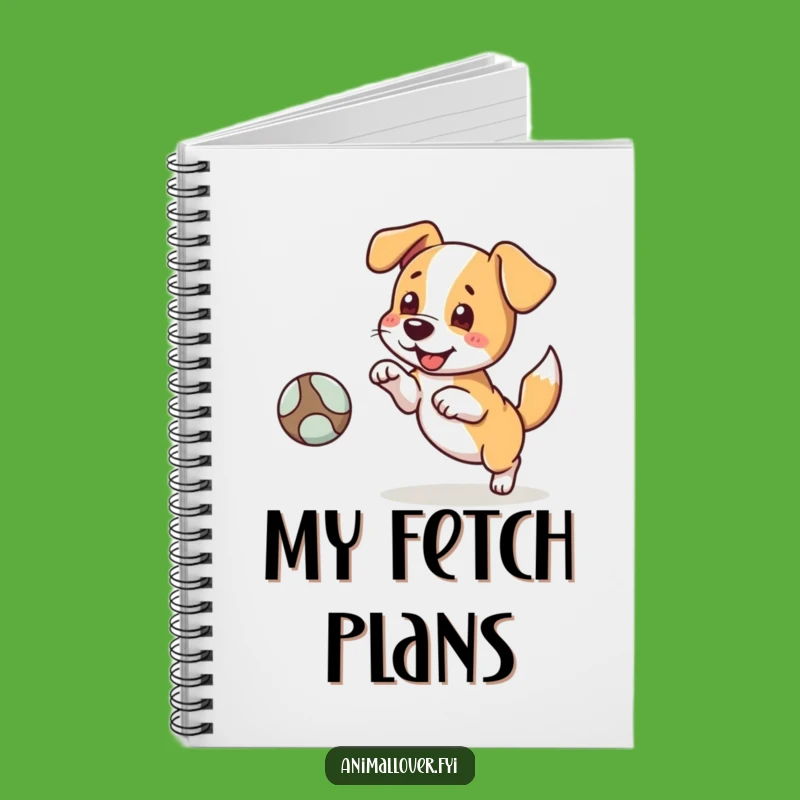 Funny Fetching Dog Notebook: Jot Down Ideas with Pup Playfulness