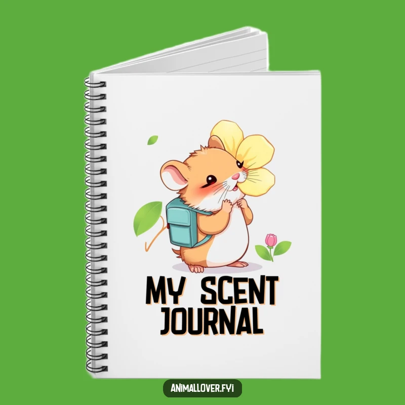 Funny Hamster Flower Sniffing Notebook: Jot Down Discoveries - Perfect Gift