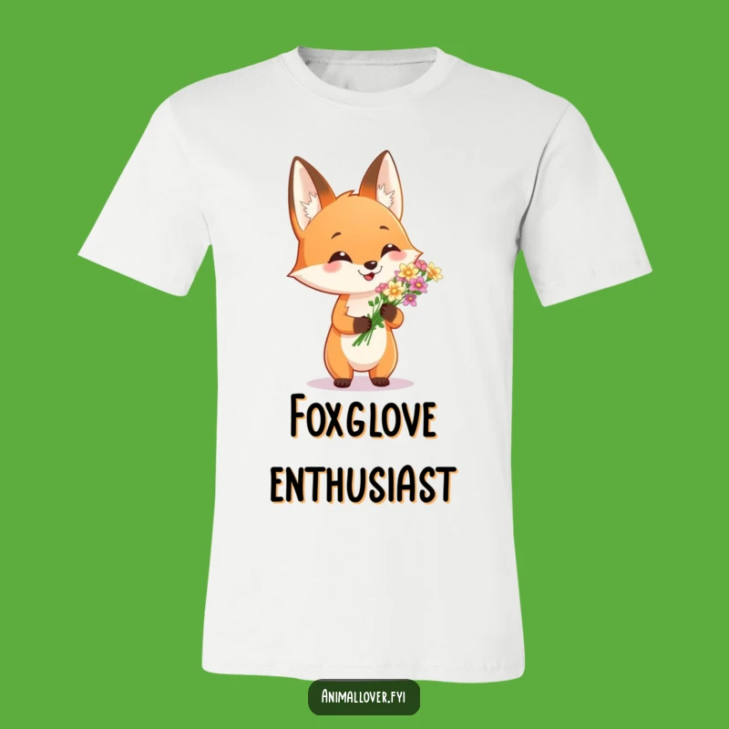 Funny Fox Flower Bouquet T-Shirt: Wear a Smile and Woodland Charm
