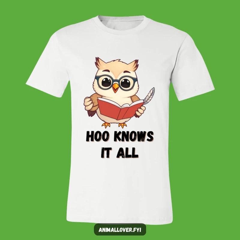 Funny Wise Owl T-Shirt - Wear Your Love for Books and Laughs