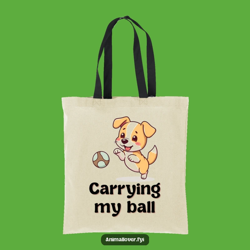 Funny Fetching Dog Tote Bag: Carry Your Day with Pup Playfulness