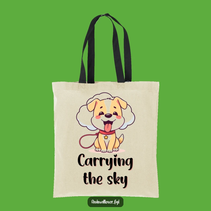 Funny Dog Cloud Leash Tote Bag: Dreamy Accessory - Eco-Friendly Gift