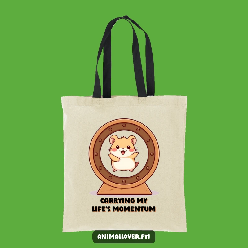 Funny Hamster Wheel Tote Bag: Carry Your Fun, The Best Funny Gift for Shoppers!