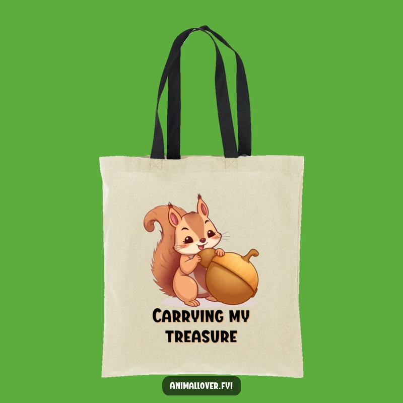 Funny Squirrel Acorn Hoarding Tote Bag: Carry Your Treasures with Pride