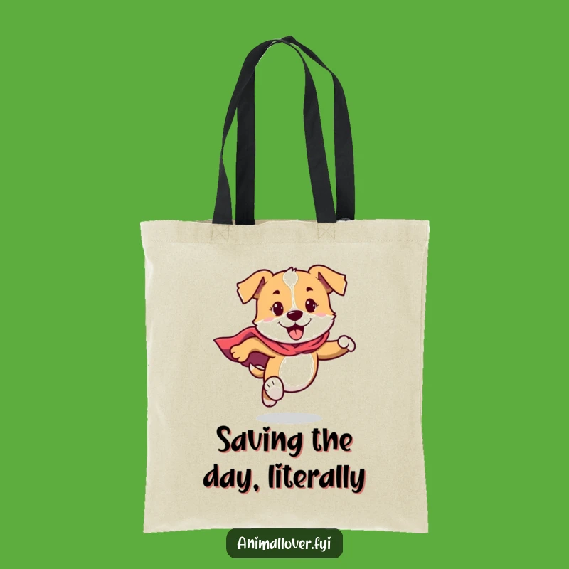 Funny Dog Cape Tote Bag: Carry Your Power, The Perfect Funny Gift for Heroes!